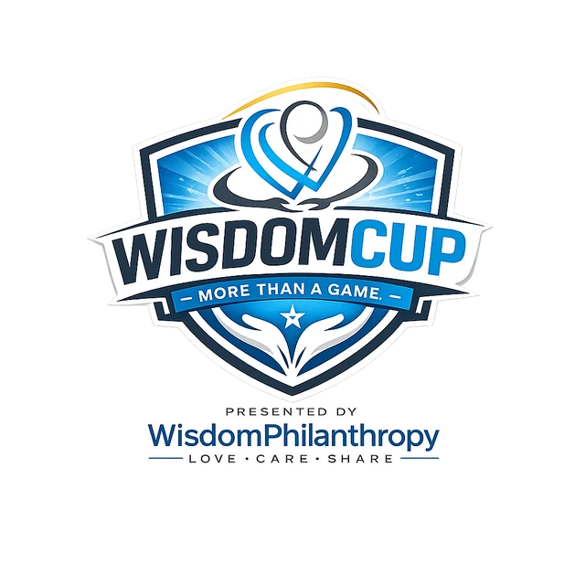 The official Wisdom Cup emblem, presented by WisdomPhilanthropy